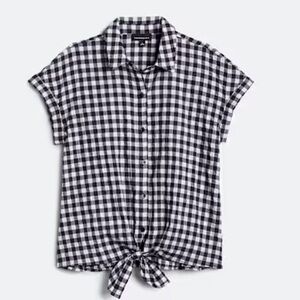 Stylish Gingham Button Down Shirt